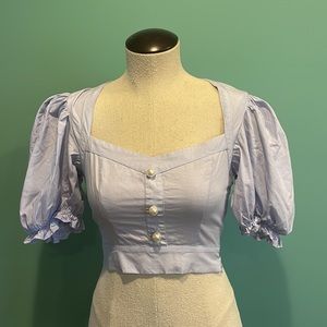 Zara Puff Sleeve crop blouse